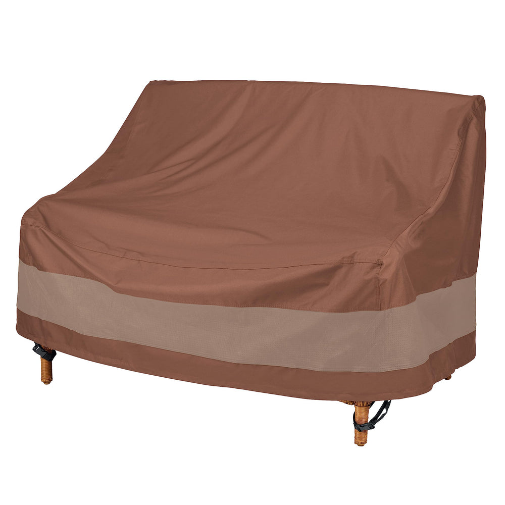 DUCKCOVERS vista frontal de loveseat protegido, mantiene muebles secos