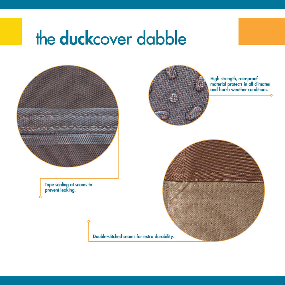 Duck Covers mocha cappuccino color complementing deck furniture and design