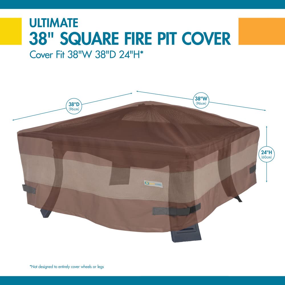 Duck Covers on a patio setting showing mocha cappuccino color blending outdoors