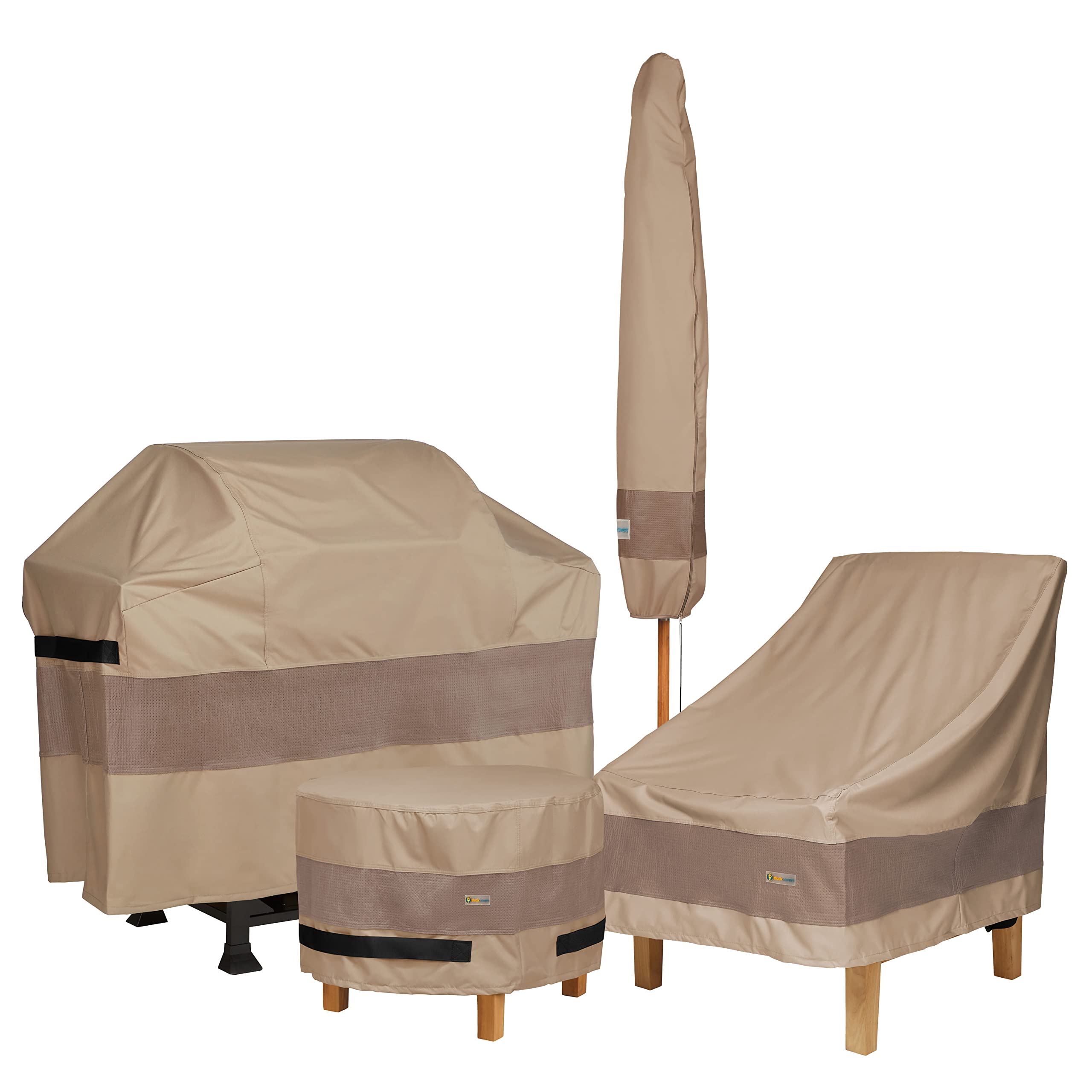 Duck Covers folded in storage bag for compact, convenient off-season storage