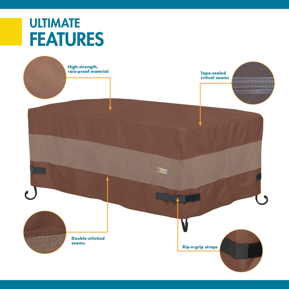 DUCKCOVERS cover beside patio chair showing size and scale fit