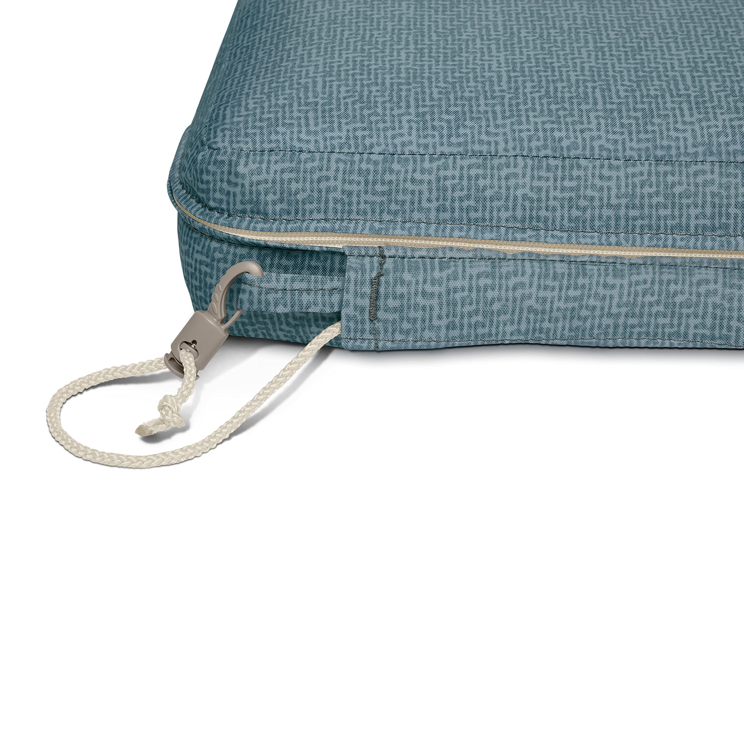 Duck Covers close-up of Blue Shadow fabric texture and subtle pattern for durable style