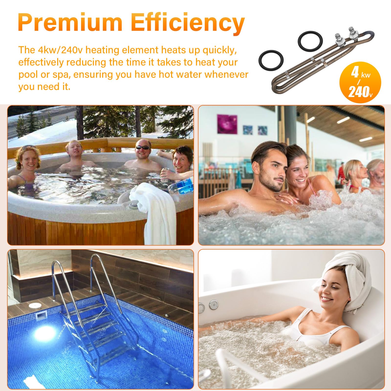 DuckcowsC installed heater with spa running to demonstrate reliable warm water recovery