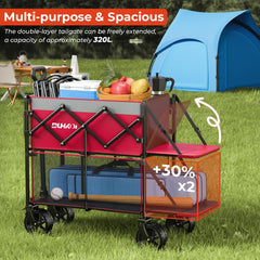 DUHKOI large wheel and brake detail showing smooth all-terrain rolling and stability