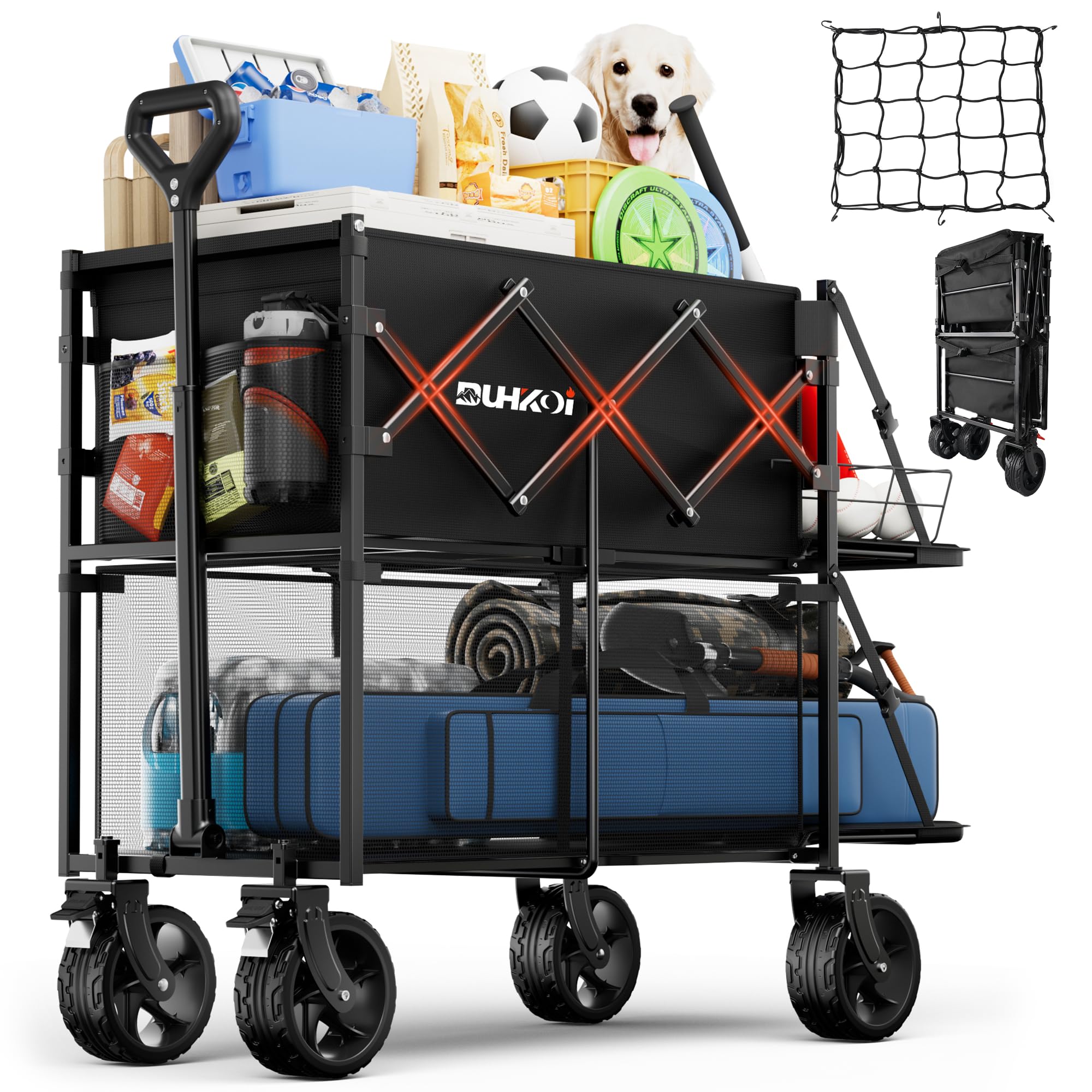 DUHKOI front view of double-decker wagon showing organized storage and easy access