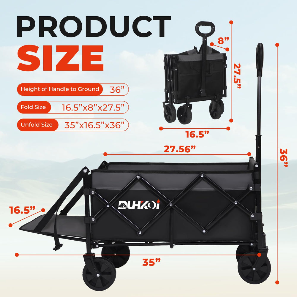 DUHKOI tailgate extended to load long gear quickly and keep items secure on transport