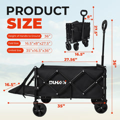 DUHKOI wagon folded compact for trunk and storage convenience benefit