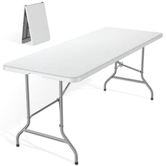 DUMOS front view of full 6 ft table showing benefits of large portable surface