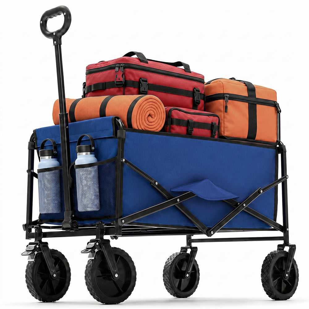 DUMOS wagon front view showing roomy 102L compartment and sturdy frame benefit