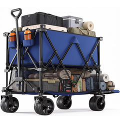 DUMOS front view of wagon showing large capacity and foldable convenience