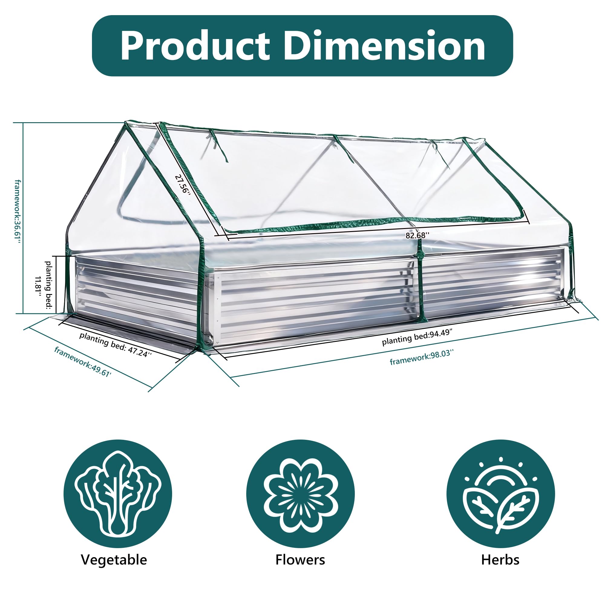 DUMOS seedlings inside cover demonstrating faster germination and season extension benefit