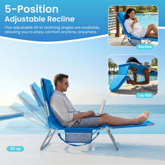 DUMOS folded chair with shoulder strap for easy transport convenience