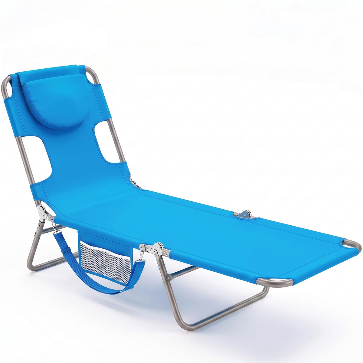 DUMOS lounge chair front view showing comfortable layout and portability