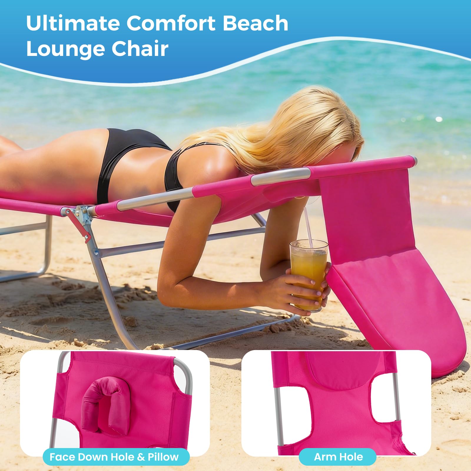 DUMOS lounge folded with shoulder strap for lightweight portable transport