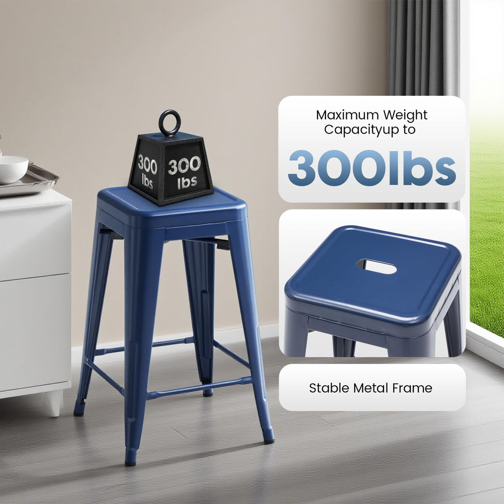 DUMOS stool side profile emphasizing built-in footrest for ergonomic comfort