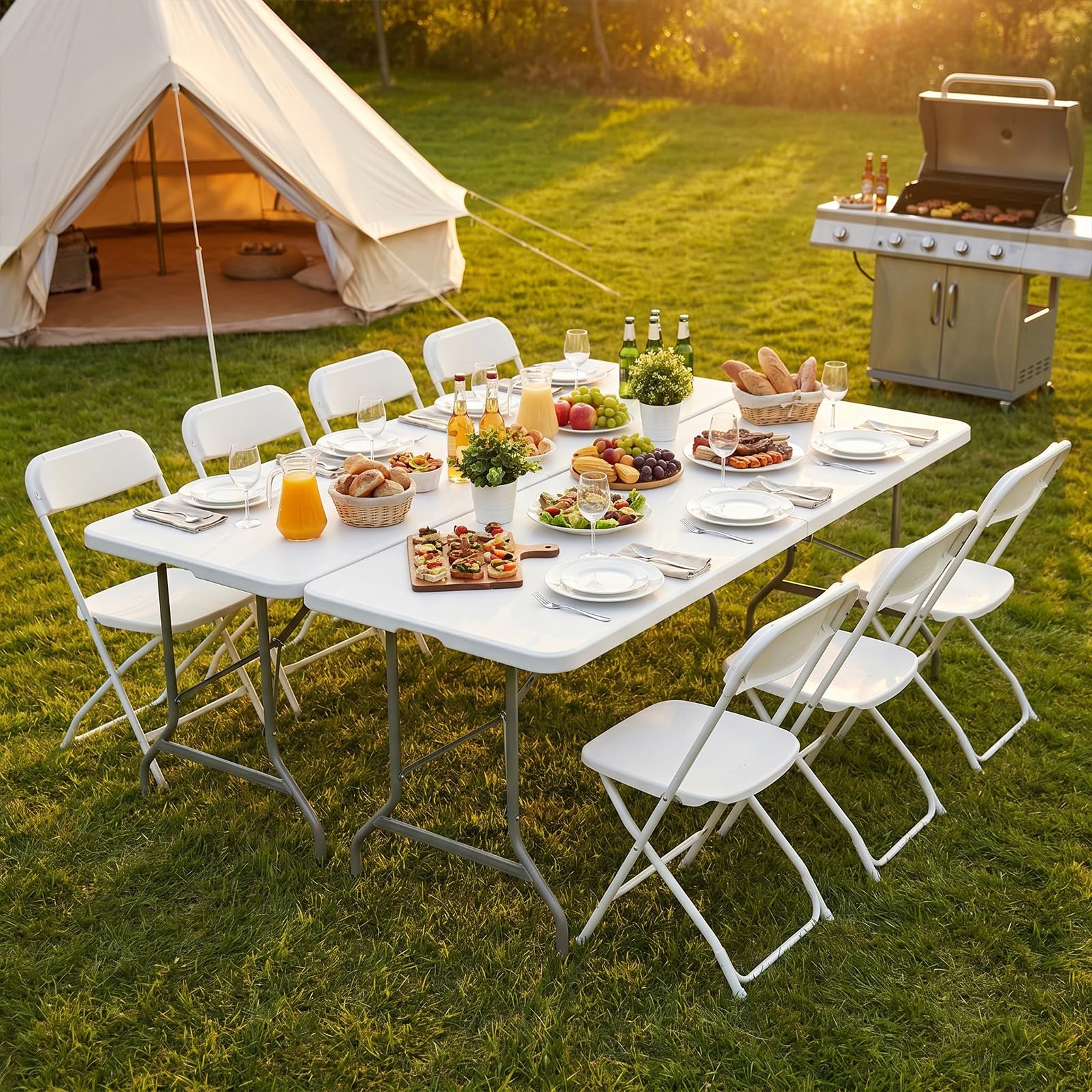 DUMOS next to a chair for size comparison showing roomy seating benefit