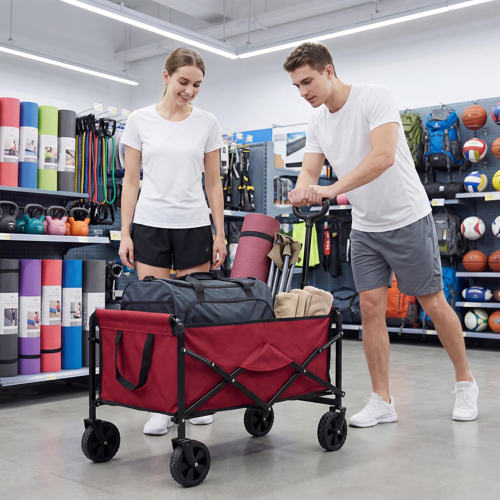 DUMOS wagon folded compact for trunk storage benefit: saves space