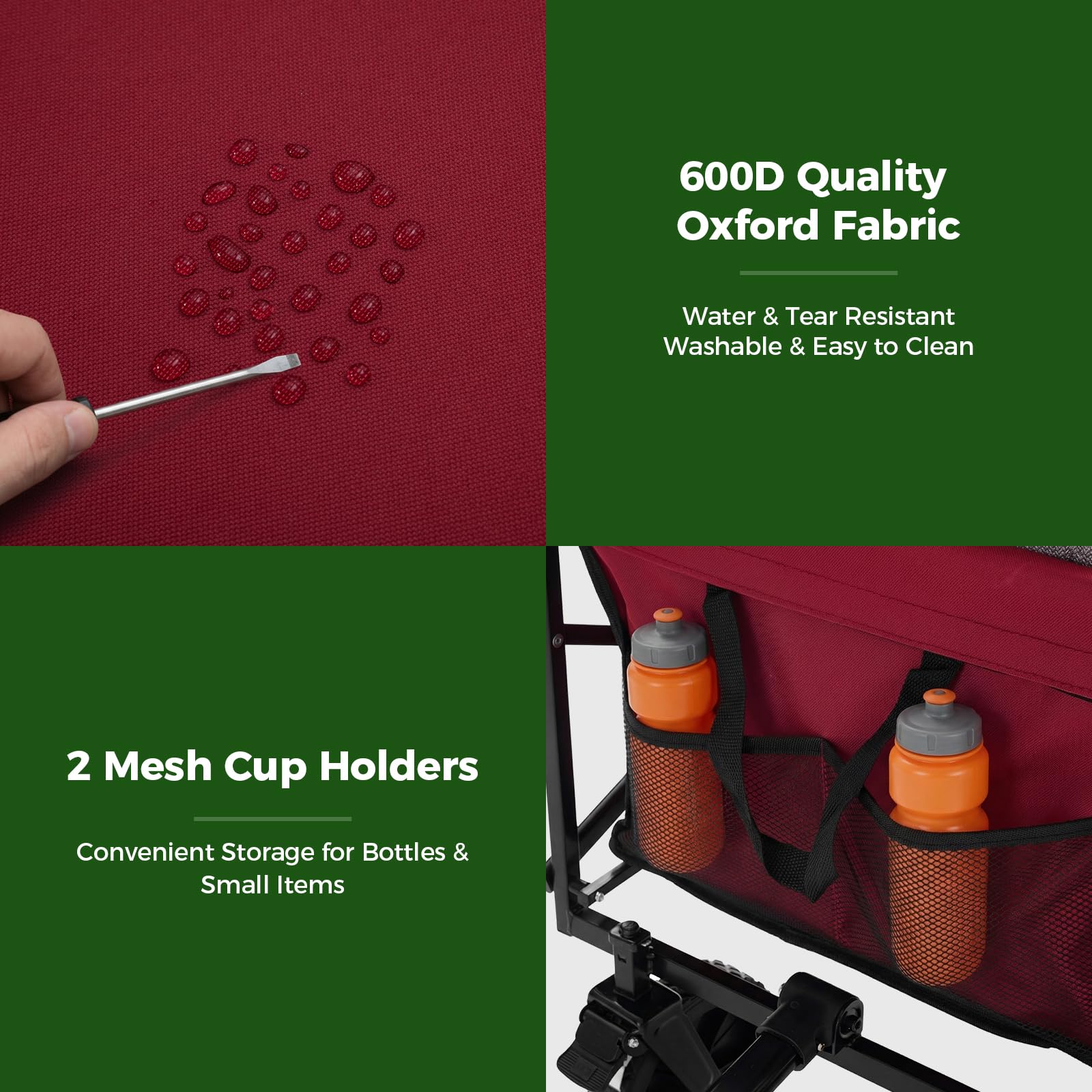 DUMOS adjustable handle detail showing ergonomic angle for comfortable pulling and pushing