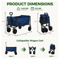 DUMOS wagon wheel close-up illustrating 360° swivel and brake safety benefit