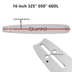 Dunhil chain close-up showing cutters and drive links for precise, consistent cutting