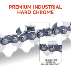 Dunhil chain mounted on a Husqvarna bar illustrating correct fit and compatibility