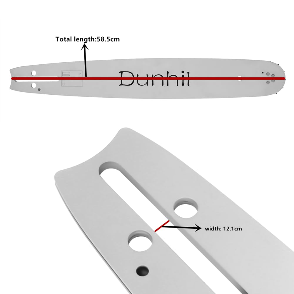 Dunhil close-up of semi-chisel chain teeth showing durable cutters for efficient cutting
