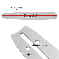 Dunhil close-up of semi-chisel chain teeth showing durable cutters for efficient cutting