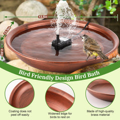 Dunkive birdbath in use with sparrow bathing, attracting backyard wildlife