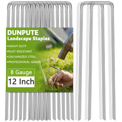DUNPUTE front pack of 100 galvanized staples showing quantity and size benefit