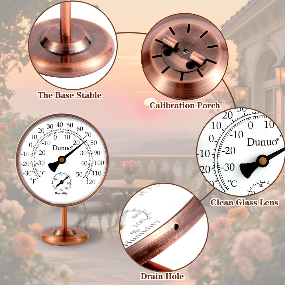 DUNUO beside ruler for scale showing the 4-inch gauge size advantage