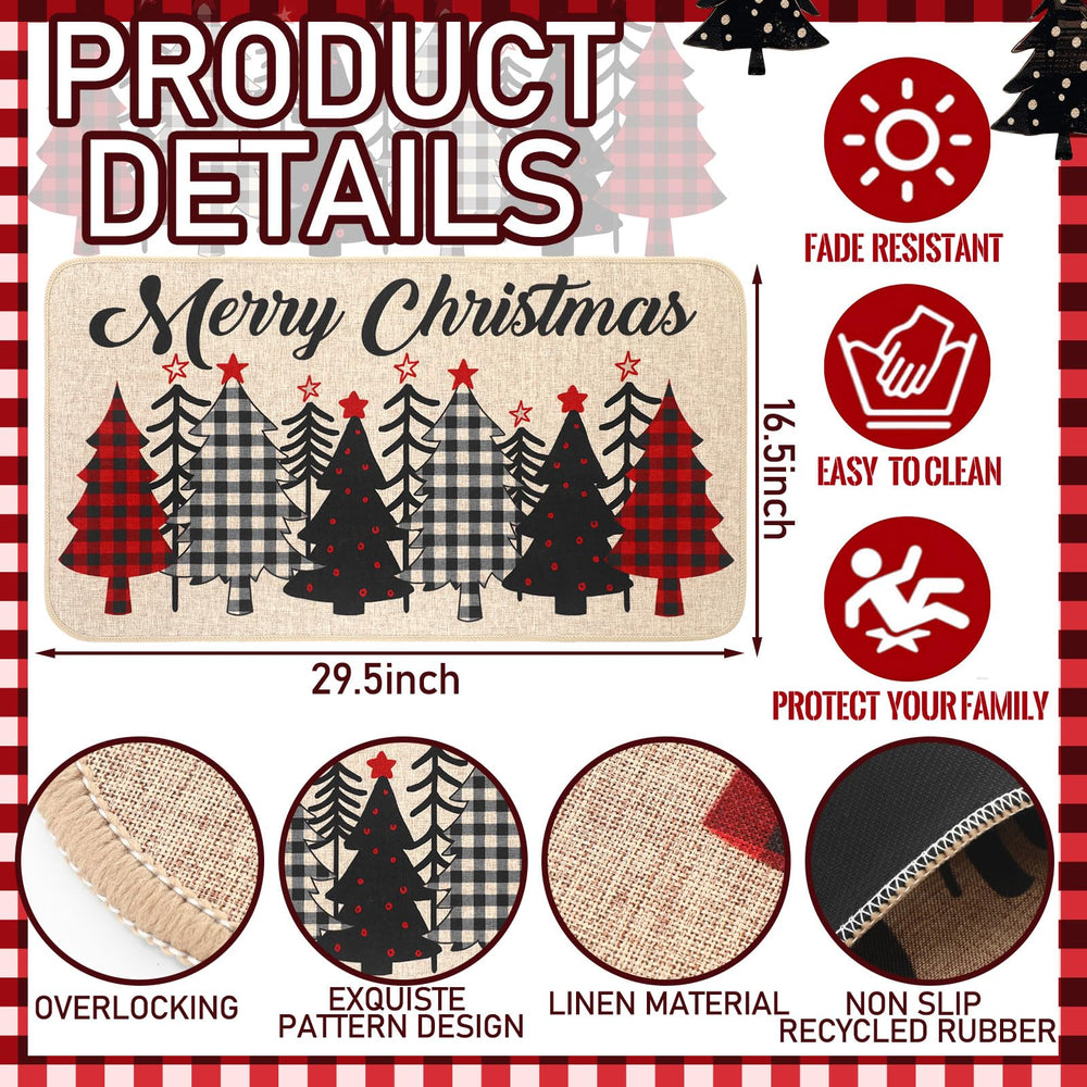 Dunzy full-length buffalo plaid runner adding farmhouse contrast