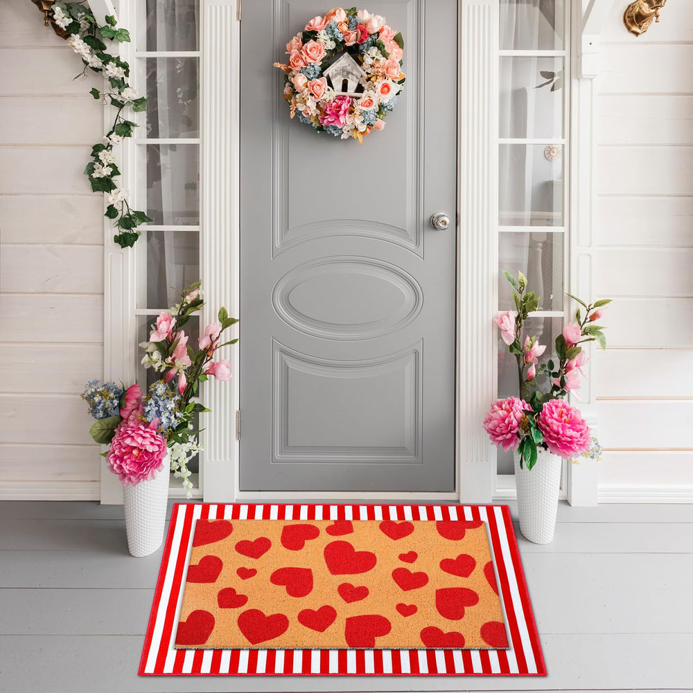 Duraaamo mats layered at entrance create stylish, cozy atmosphere