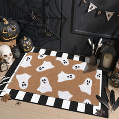 Duraaamo buffalo plaid mat at entry adding rustic seasonal charm