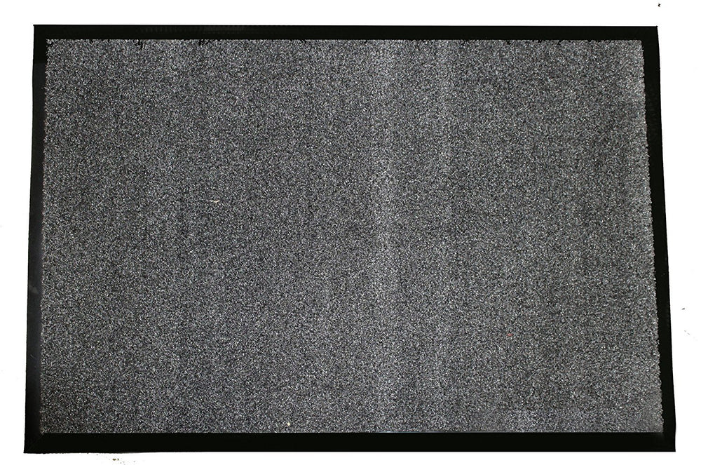 Durable Corporation front view of charcoal 4x6 mat showing full shape and edge, keeps entry neat