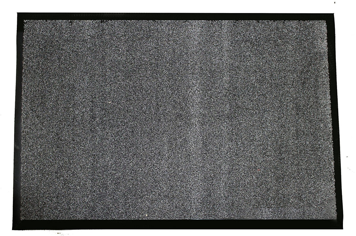 Durable Corporation front view of charcoal 4x6 mat showing full shape and edge, keeps entry neat