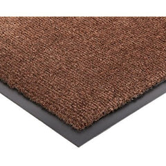 Durable Corporation mat placed in a home doorway, demonstrates slip-resistant stable placement