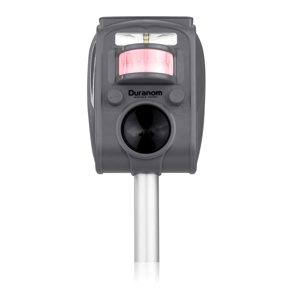 DURANOM stake installation scale showing compact setup and easy placement