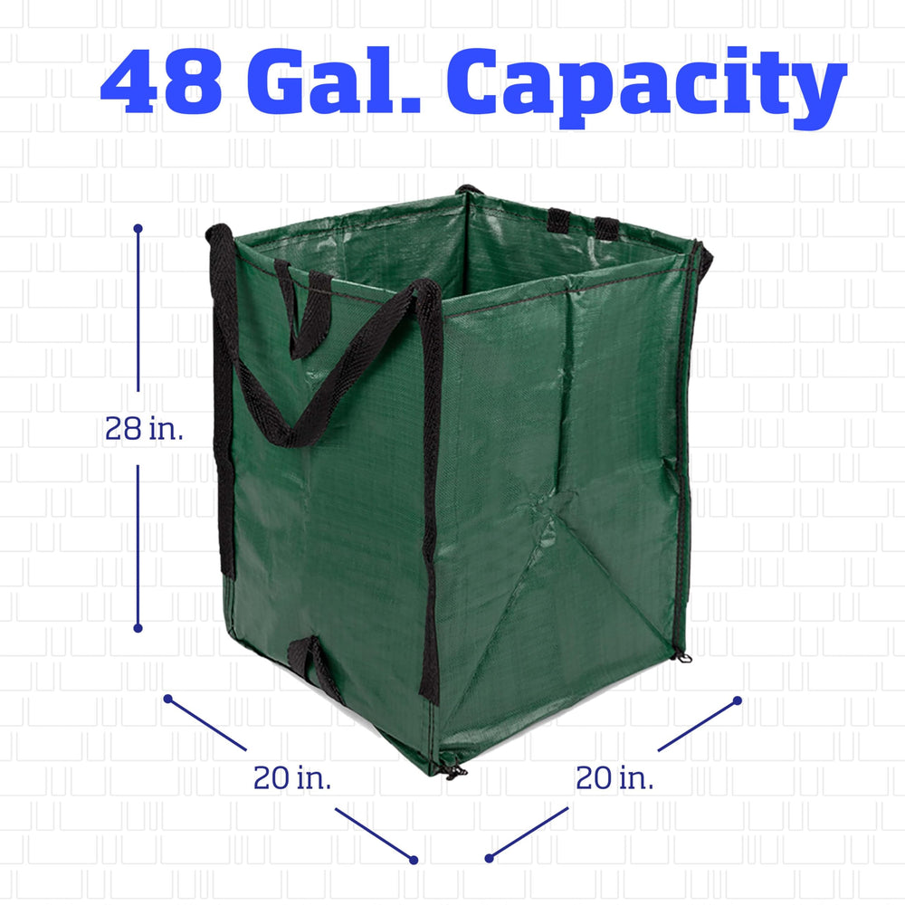 DURASACK used in yard cleanup showing durability and convenience