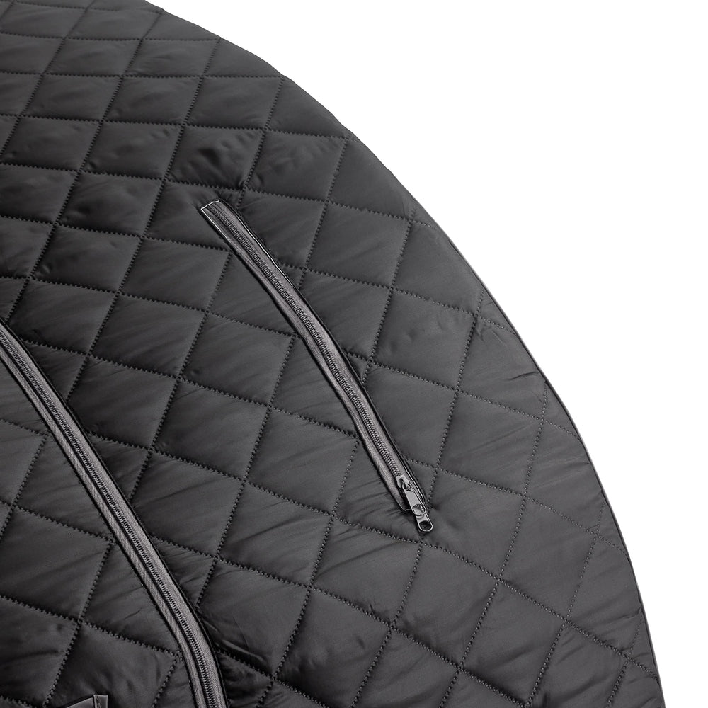 Durasage foldable chair folded for storage demonstrating portability
