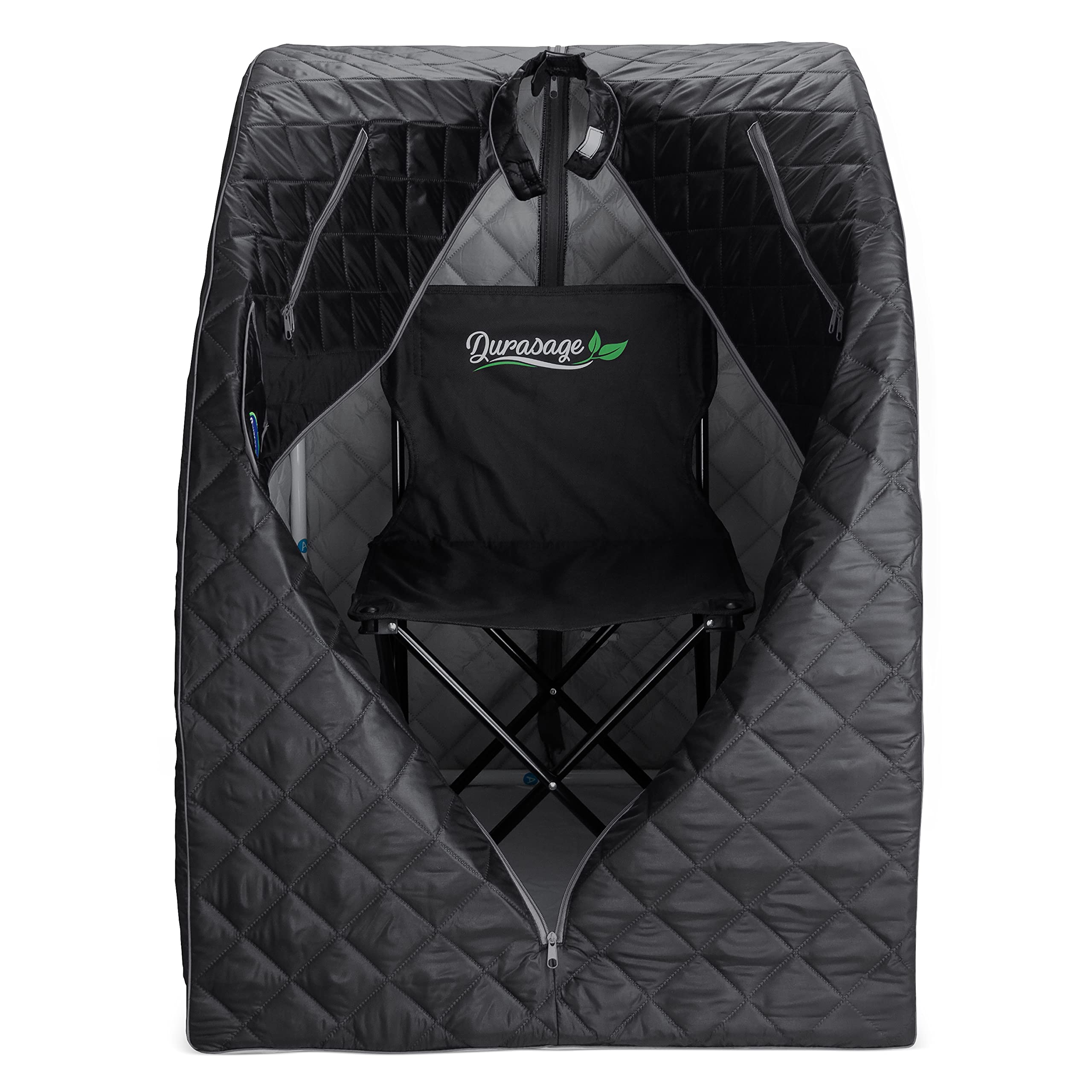 Durasage open tent with included chair demonstrating comfortable seating