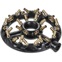 DuraSteel front view cast iron jet burner showing round head and pipe inlet for powerful heating