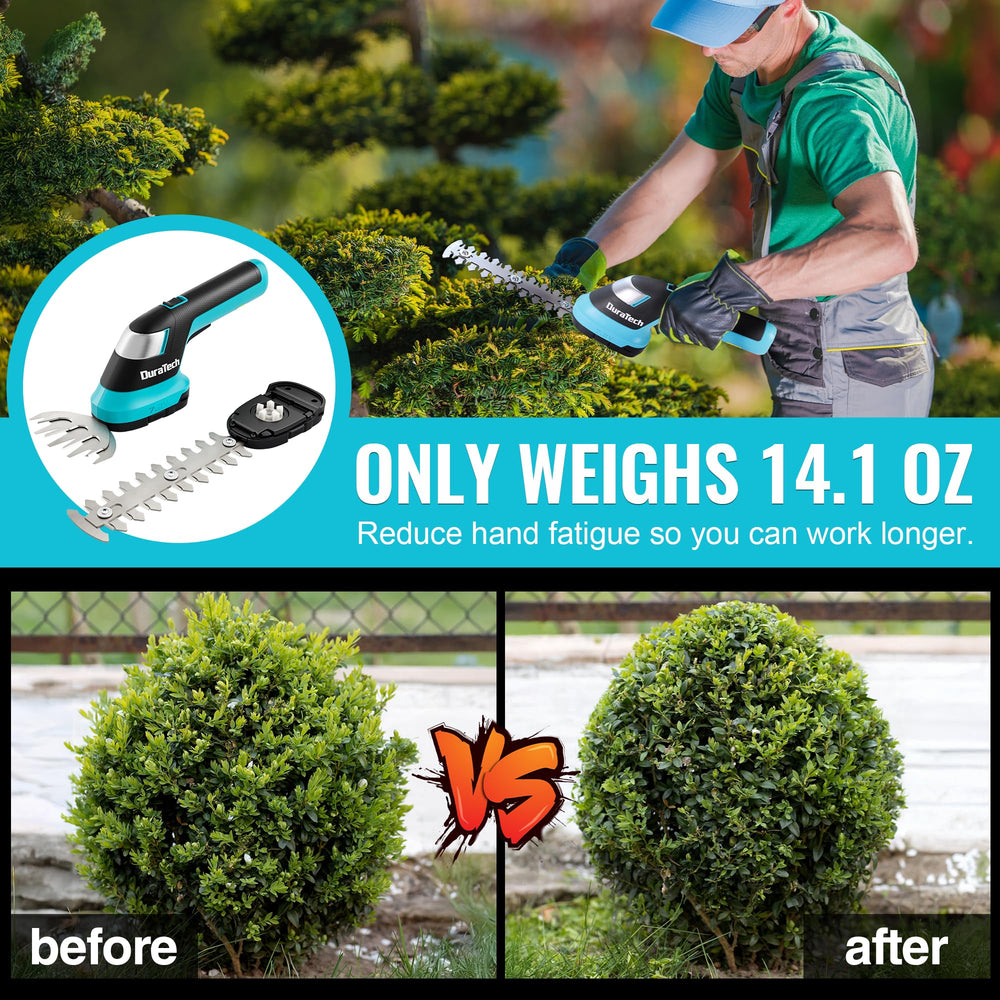 DURATECH using wheeled pole to edge lawn showing reduced bending and even lines