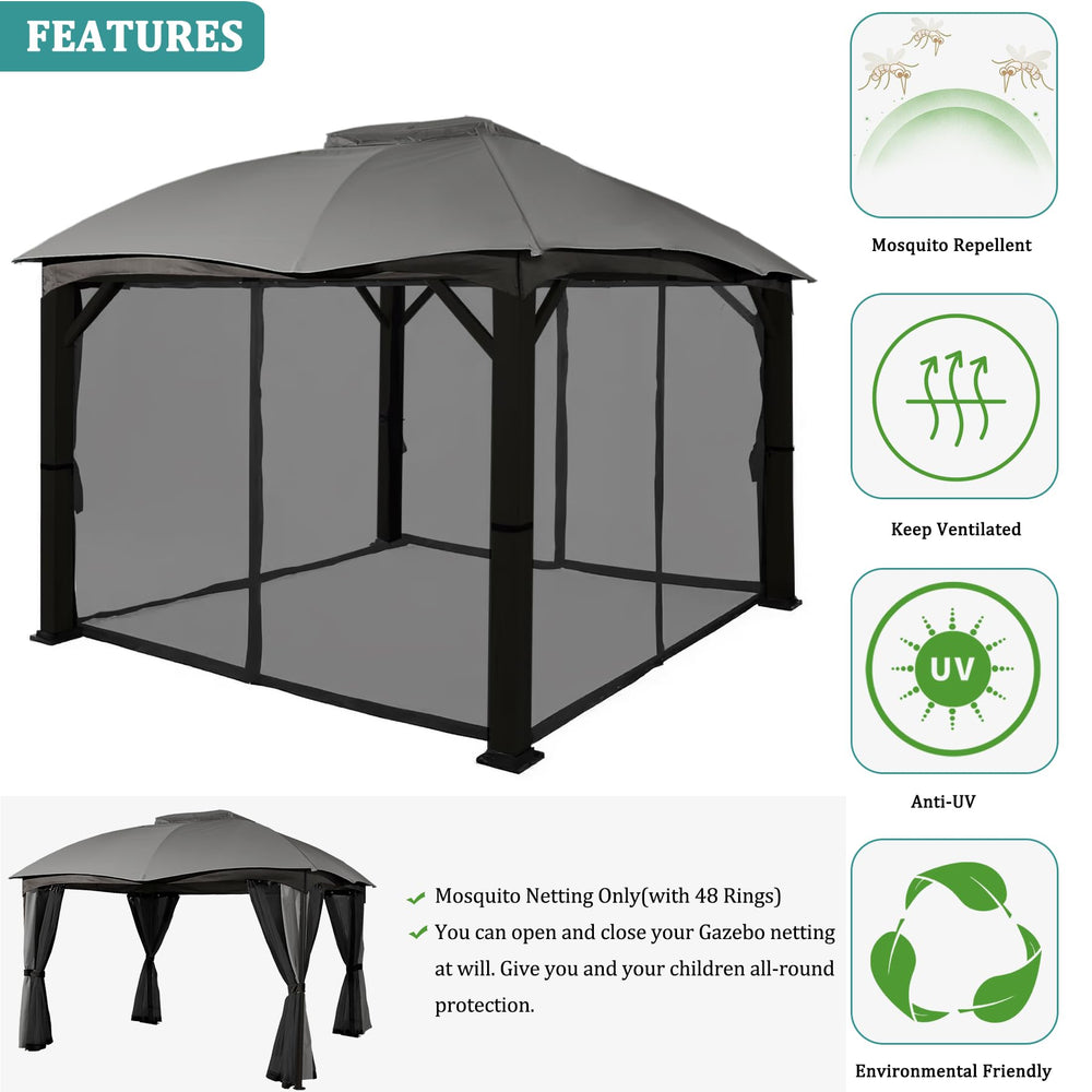 DURCOVER netting attached with plastic rings demonstrating secure installation