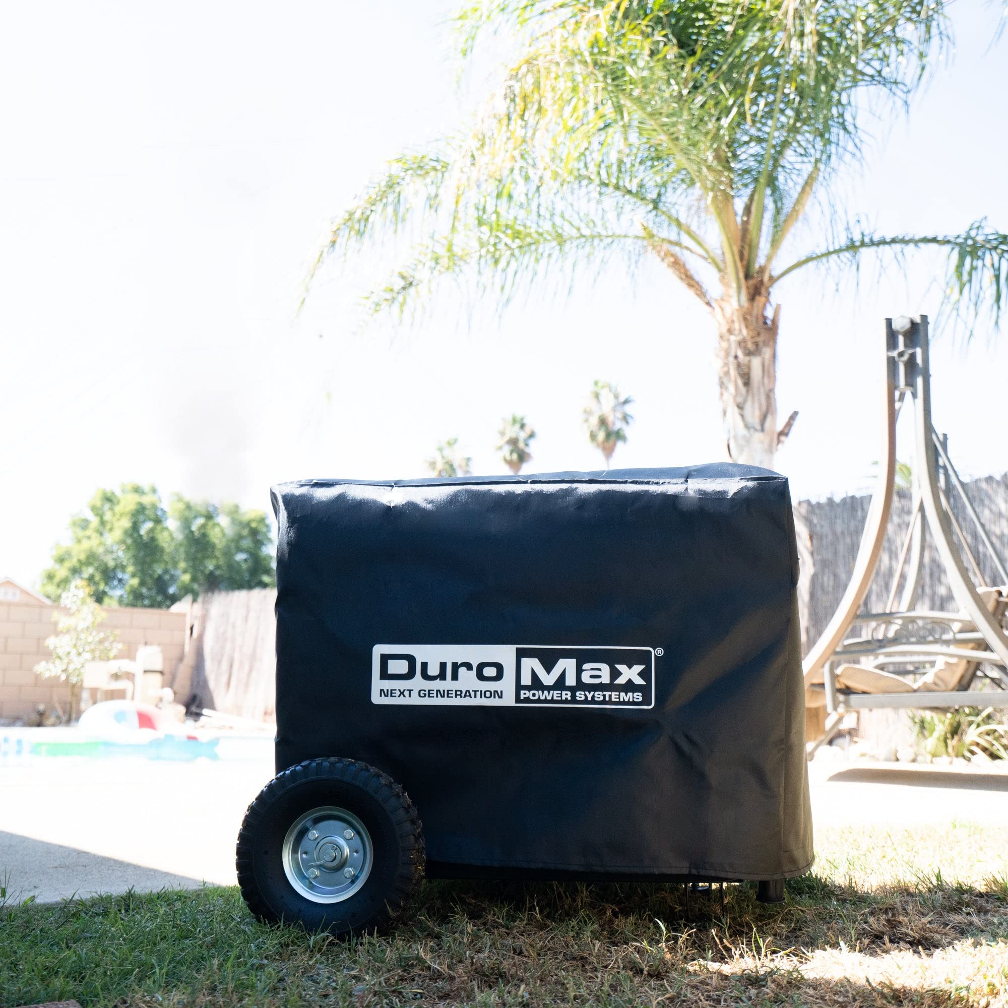 DuroMax cover folded compactly for convenient storage and transport