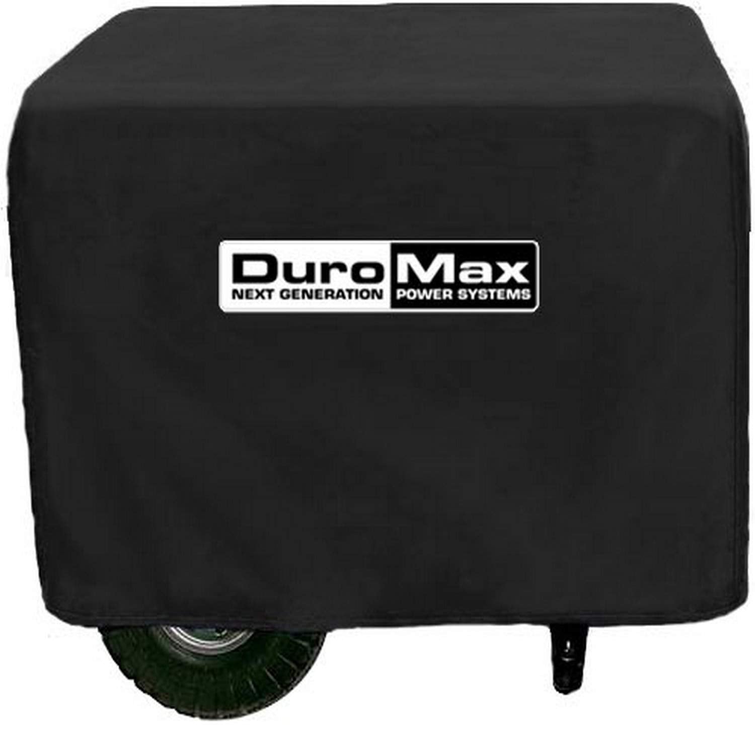 DuroMax front view of generator covered showing protection and neat fit