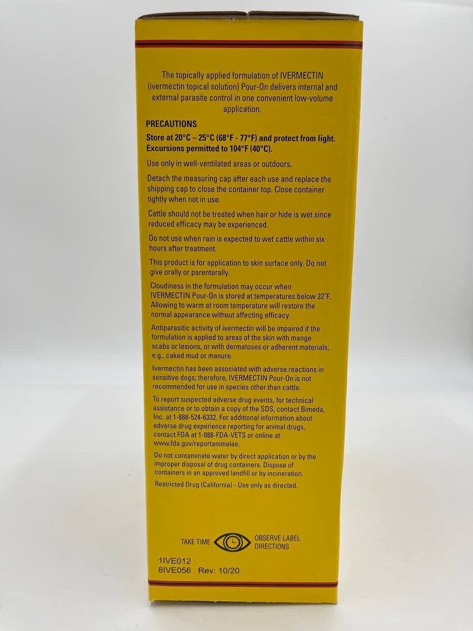 Durvet ivermectin packaging and part number 01-11042FP for inventory tracking