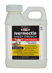 Durvet ivermectin sheep drench front label showing product identity and use benefit