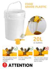 Duseu 5-gallon perforated bucket with honey gate for controlled dispensing