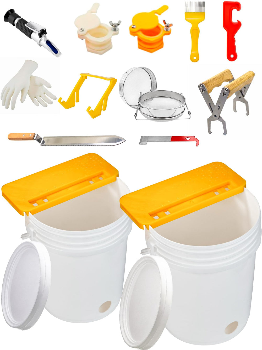 Duseu kit front packaging showing all included harvesting tools for effortless extraction