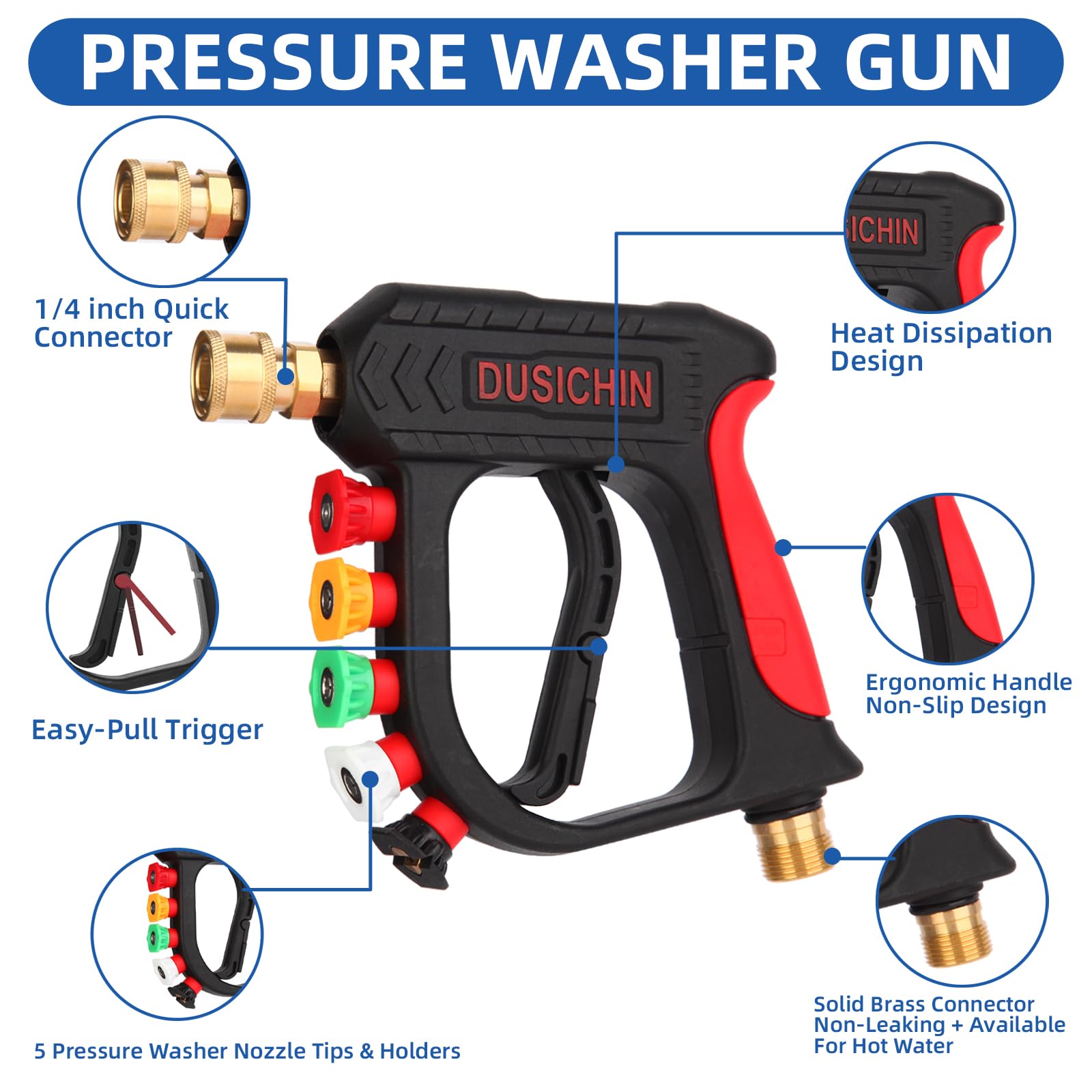 DUSICHIN in use on car hood producing thick foam for safer cleaning